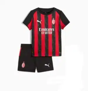 Fußballtrikots AC Milan Kinder Heim Trikotsatz 2025 26 – Kurzarm